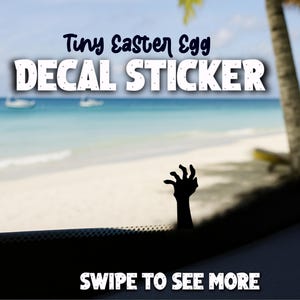 Mini zombie hand decal stickers - easter egg car decal sticker - tiny zombie arm decal sticker - window decal - decorative car accessory