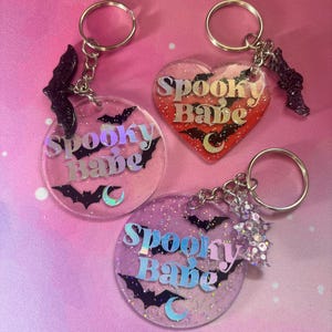 Spooky babe keychain - spooky babe accessory - spooky accessories - car accessory - purse accessory - keychain -  Halloween keychain