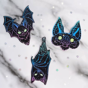 Bat stickers - stickers - waterproof stickers - spooky stickers - witchy sticker - batty sticker - water bottle sticker - celestial stickers