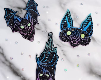 Bat stickers - stickers - waterproof stickers - spooky stickers - witchy sticker - batty sticker - water bottle sticker - celestial stickers