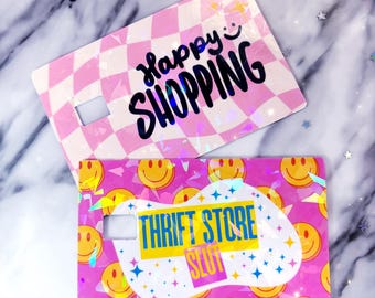Happy shopping Debit & Credit card skins - debit card sticker - credit card stickers - debit cover sticker - card sticker - funny stickers