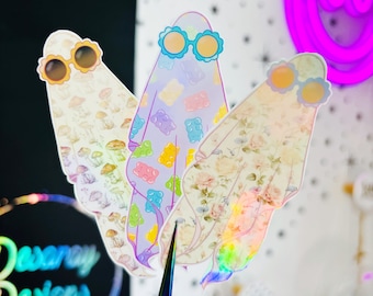 Ghost stickers - stickers - waterproof stickers - spooky stickers - ghostly sticker - cute ghost sticker - summerween sticker