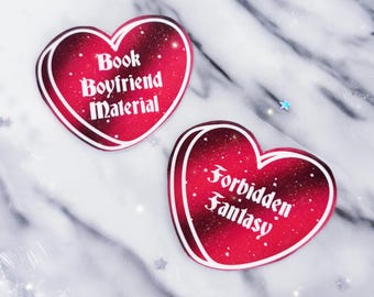 Forbidden fantasy book sticker - stickers - book boyfriend material sticker - kindle sticker - book lover stickers - bookish sticker
