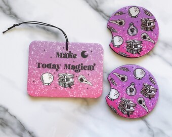 Zrób dziś magiczny zestaw odświeżaczy powietrza Car Coaster Air - akcesorium samochodowe - czarownicza dekoracja samochodu - estetyczny urok akcesorium samochodowego - dekoracja samochodu - czarownicze wibracje