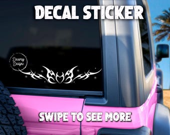 Y2K Tramp stamp for car decal sticker - vinyl decal sticker - car decal sticker - window decal- girl driver sticker