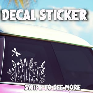 Flower decal sticker - floral decal - vinyl decal sticker - car decal sticker - window decal - sticker - vinyl sticker - flower car decal