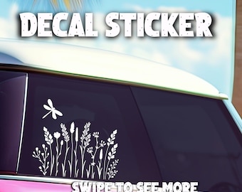 Flower decal sticker - floral decal - vinyl decal sticker - car decal sticker - window decal - sticker - vinyl sticker - flower car decal