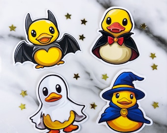 Duck Halloween stickers - stickers - waterproof stickers - spooky stickers - Halloween sticker - ghost duck sticker - rubber duck stickers