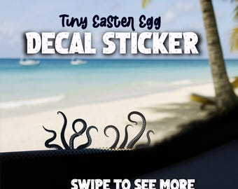 Tiny kraken tentacles decal stickers - easter egg car decal sticker - mini tentacles decal sticker - window decal - decorative car accessory