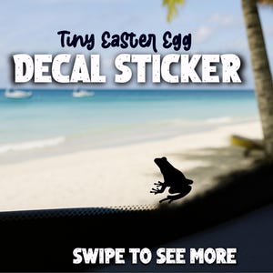 Tiny frog decal stickers - easter egg car decal sticker - mini frog sprout decal sticker - window decal - decorative car accessory