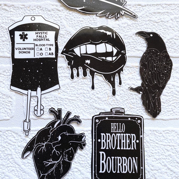 Vampire stickers - stickers - waterproof stickers - witch sticker - heart sticker - mystic sticker - water bottle sticker - magic sticker