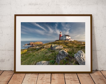 Lighthouse Photograph, East Coast Print, Ferryland Newfoundland, Fine Art Print, Cottage Decor, Beach Art, Nautical Decor, Canvas & Metal