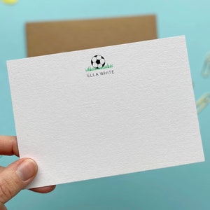 Fußball Grußkarten für Kinder, personalisierte Dankeskarten, Briefpapier, Dankeskarten-Set, Briefpapier, personalisierte Dankeskarten
