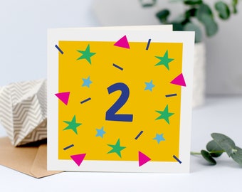 Carte De 2e Anniversaire - Carte D'anniversaire Pour Enfants Blague Drôle - Carte D'anniversaire Pour Enfants De 2 Ans Pour Garçons Ou Filles - Carte De Joyeux Anniversaire Pour Enfants âgés De