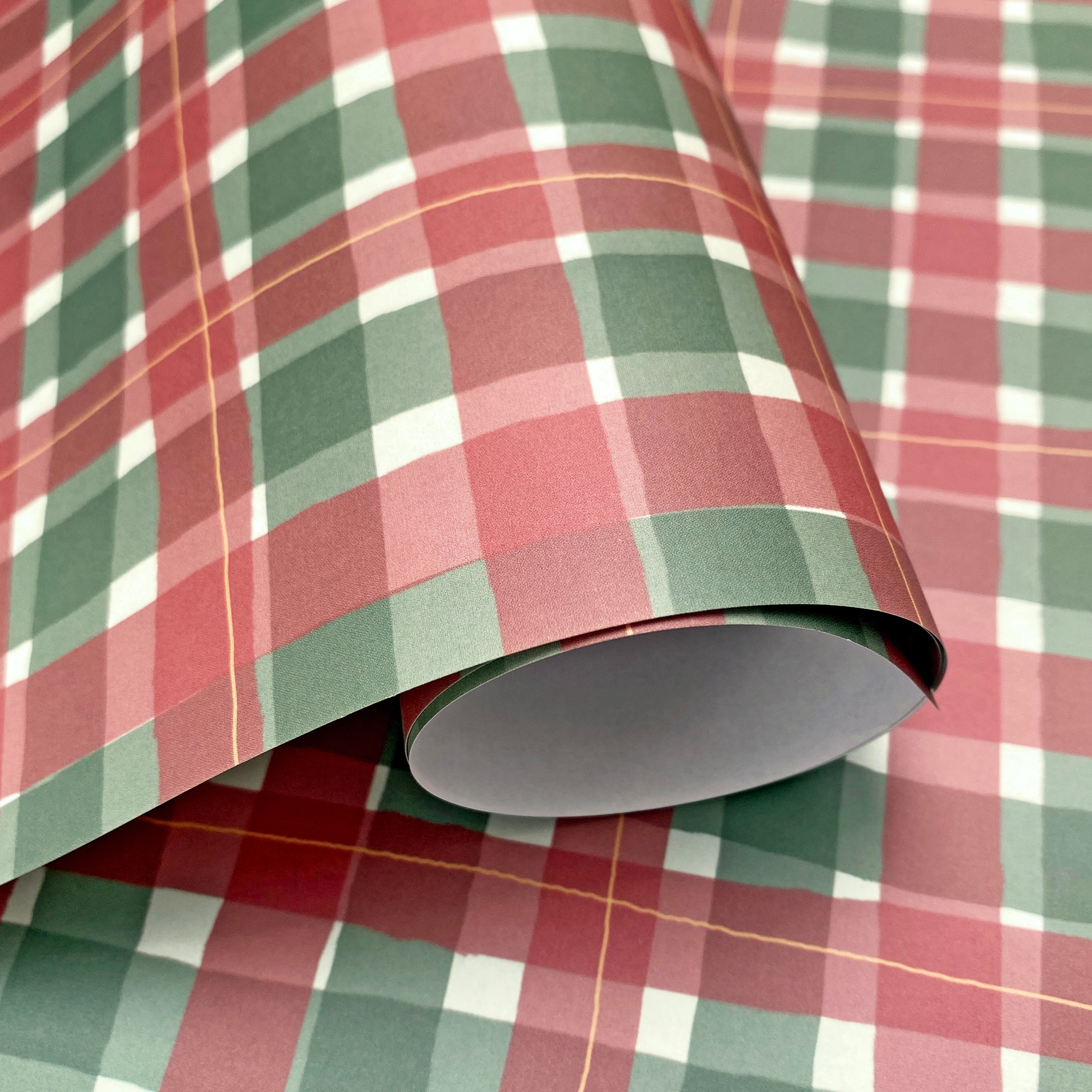 Christmas Tartan Wrapping Paper, Tartan Wrapping Paper, Red and Green
