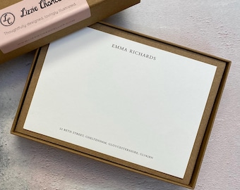 Stylish correspondence cards, personalised stationery set, elegant notecards