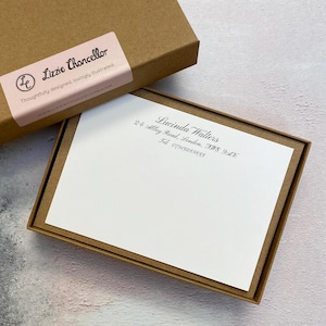 Kalligraphie-Korrespondenzkarten, personalisiertes Briefpapier-Set, elegante Grußkarten