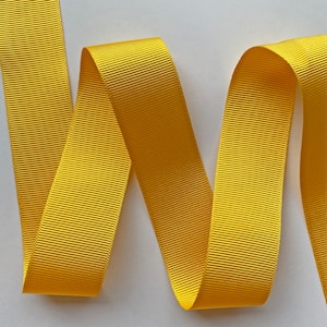 Yellow Grosgrain Ribbon: Luxury Woven Ribbon, Recycled Yarn