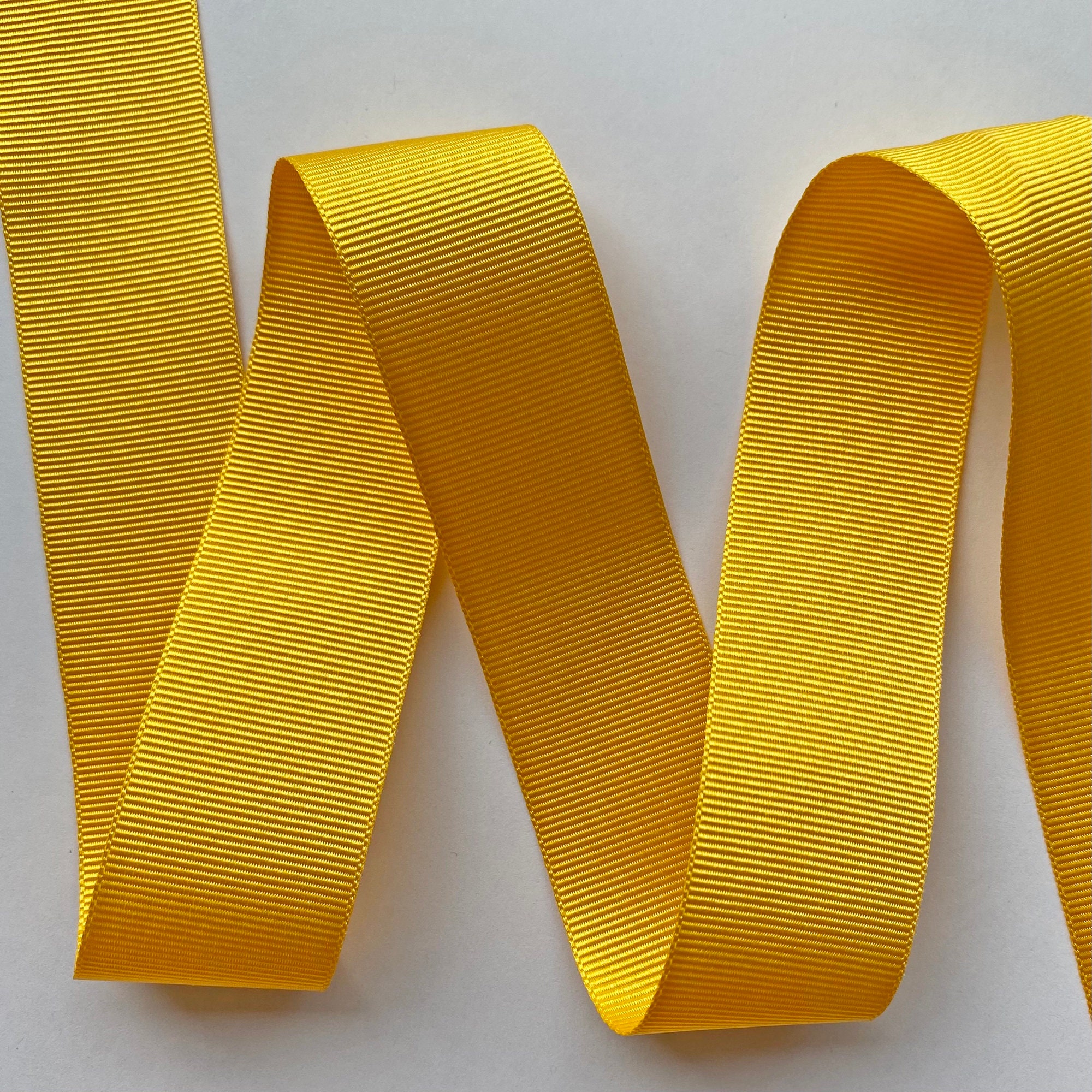 Yellow Ribbon, Luxury Ribbon, Yellow Grosgrain Ribbon,yellow Berisfords ...