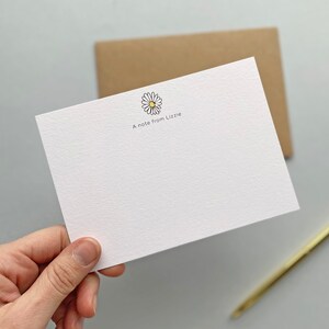 GänseblümchenKorrespondenzkarten, personalisierte Dankesnotizen, flache Notizkarten, personalisiertes Briefpapierset, Dankeskartenset, Blumenbriefpapier