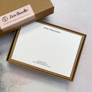 Klassische Briefkarten, personalisiertes Briefpapier-Set, personalisierte Grußkarten