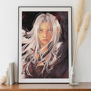 若きセフィロスのスケッチ ファイナルファンタジー VII エバークライシス 限定版ファインアートプリント FF7 ポスター - Etsy 日本