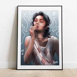 Lámina Felix Stray Kids Maxident, ilustración STRAY KIDS, print SKZ, ilustración kpop Felix, ilustración Maxident Stray Kids A4/A5