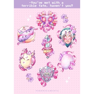 Arkusz naklejek Zelda Majora's Mask Kawaii, naklejki Legend of Zelda, naklejki Majoras Mask, naklejki strasznego losu