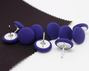Chinchetas para tela Kona color morado real, 10 unidades