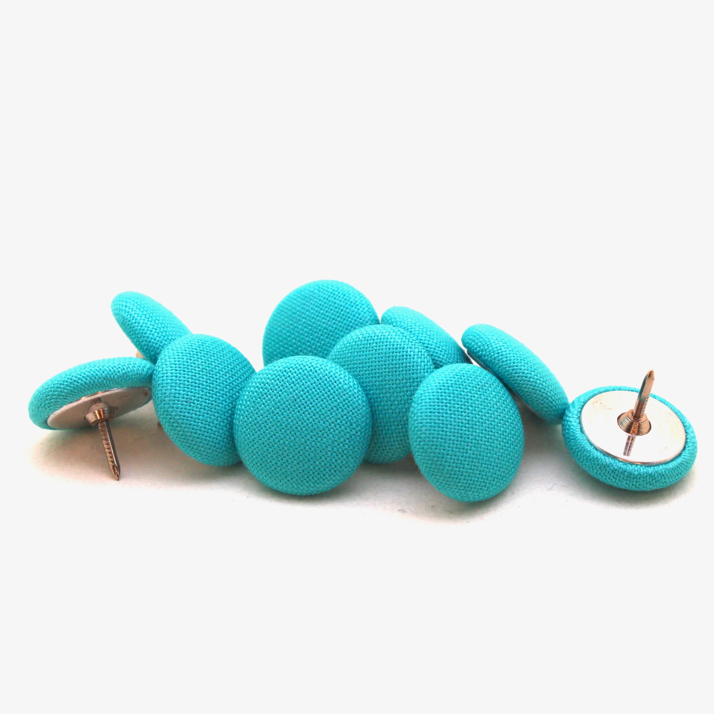 Capri Blue Fabric Push Pins, Kona Cotton, Bulletin Board Tacks (set of ...
