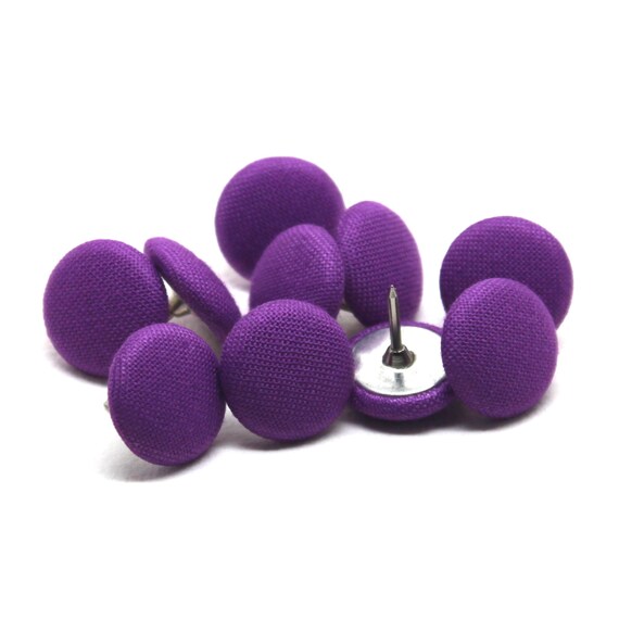 Items similar to 10 Small Purple Push Pins, Magenta Push Pins, Purple