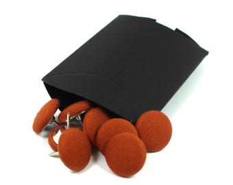 Fabric Covered Push Pins, Mid Brown Kona Solids, Set of 10