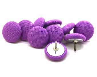 Chinchetas de tela color violeta y morado, Kona Solids, juego de 10 piezas