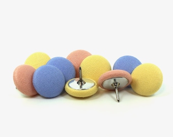 Handmade Pastel Push Pins, Mini Egg Inspired Desk Decor, Set of 10