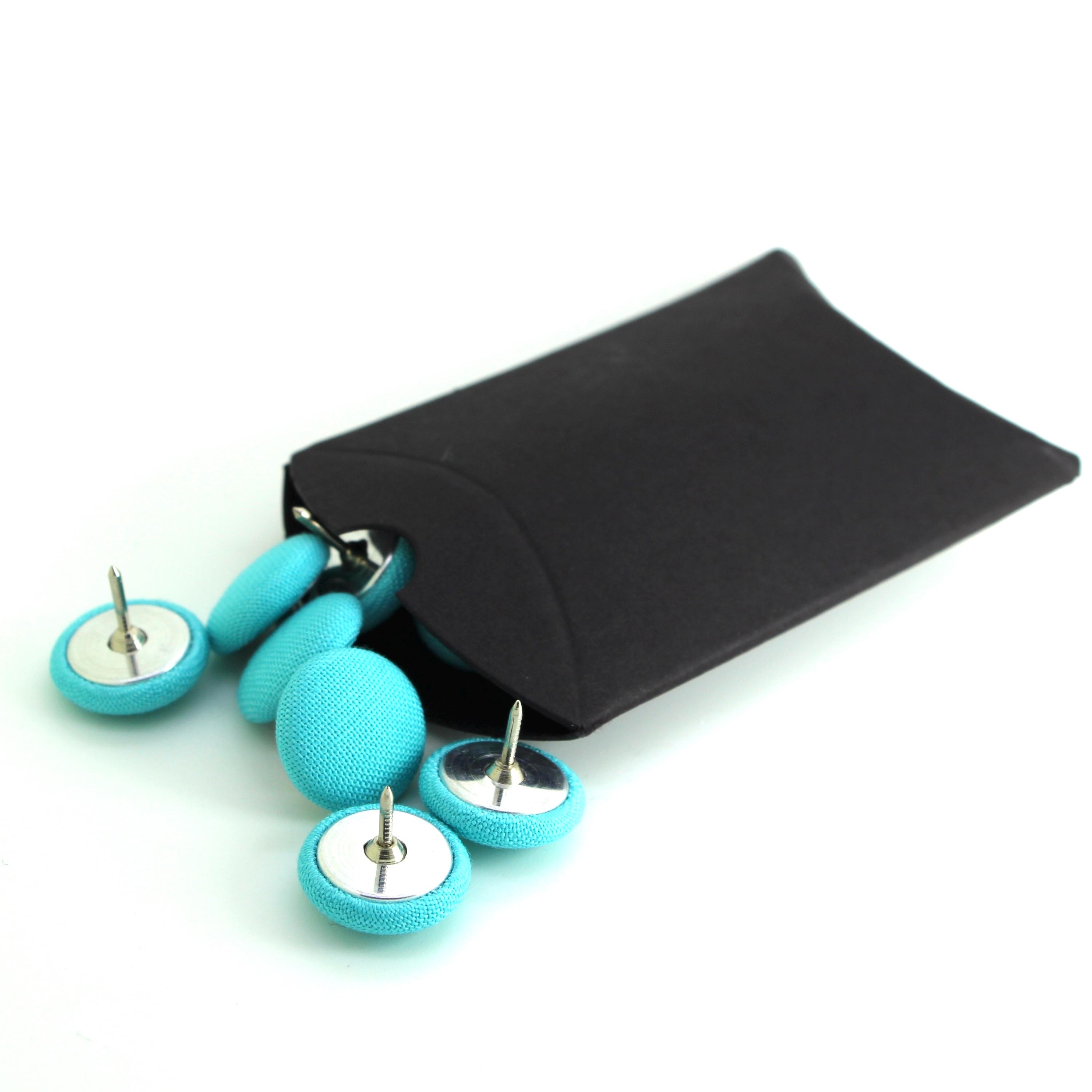Capri Blue Fabric Push Pins, Kona Cotton, Bulletin Board Tacks (set of ...