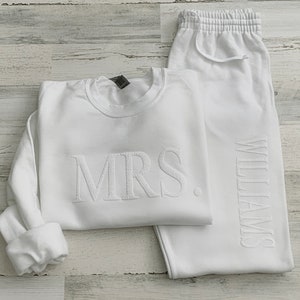 Mr und Mrs Sweatshirts, Brautpartygeschenke, Mrs Custom Hochzeitsgeschenk, Jogger Paare, Flitterwochen Outfit, Mr und Mrs Trainingsanzug