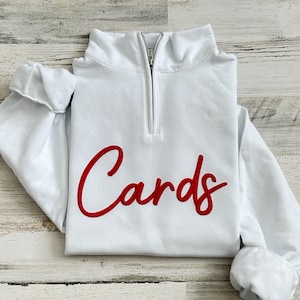 Custom Sports Team Quarter Zip Sweatshirt, Custom Puff Print Team Name Sweatshirt, Custom Football Team, Embossed Mascot Sweatshirt,