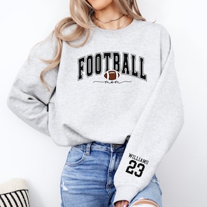 Custom Football Mom Sweater, Personalized Football Sweatshirt, Football Season Sweatshirt, Game Day Sweatshirt, Gift For Football Mom,