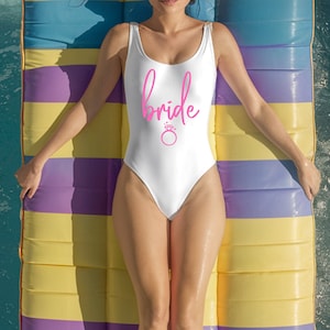 Bride Swimsuit, Bachelorette Swimsuits, One Piece Swims, Gift for Her, Bride Squad Swimsuits, Maid of Honor Swimsuit, Bride Tribe Swimsuits