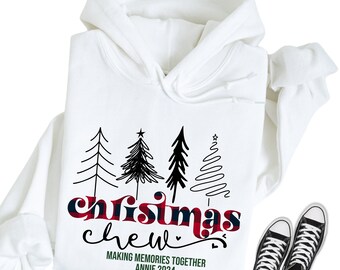 Custom Christmas Crew Hoodie, Making Memories Together, Holiday Sweater, Matching Christmas Shirt, Christmas Gift, Christmas Crew Sweater