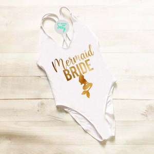 Mermaid Bride Swimsuit. Bridesmaid Swimsuit. Bridal Party. Bachelorette Party Swim. Mermaid Swim. Squad. CI-2-MO-012
