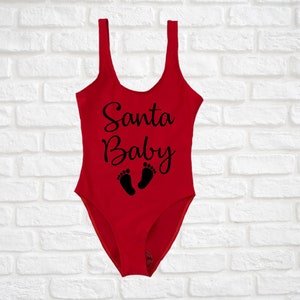 Santa Baby Swimsuit. One Piece Swimsuit. Bachelorette Bathing Suit. Bride Bathing Suit. Bride Swim.Squad Swim. Bachelorette Swimsuit.