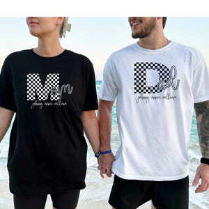 Comfort Colors Custom Dad and Mom Shirt, Personalized Mama and Dad Shirt with Kid Name, Personalized Mom Dad Shirt, New Mom and Dad Gift