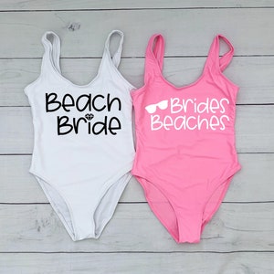 Brides Beaches Swimsuit, Squad Swim, Bridesmaids Swimsuit, Beach Bride Swimsuit, Bachelorette Party Swimsuits, One Piece Swimsuit,