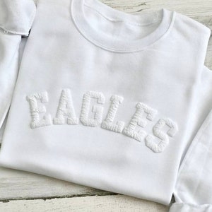 Custom Puff Print Team Name Sweatshirt, Football Sweater,  Personalized Name Shirt, Custom Mascot Sweatshirt, Game Day Sweatshirt Custom Tee
