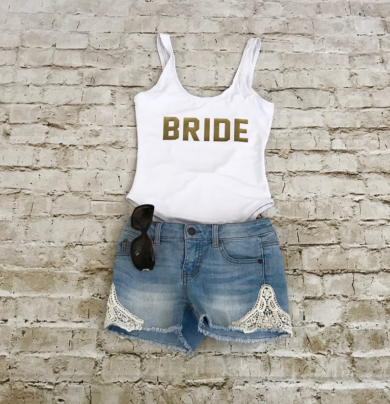 Bride Swimsuit. Bride Bathing Suit. Bride Swim. One Piece Swimsuit. Bachelorette Bathing Suit. Honeymoon Swimwear. image 1