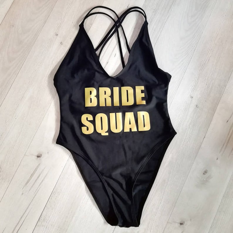 Bachelorette Bathing Suit. Bride Squad Swimsuit. Squad Swim. Etsy