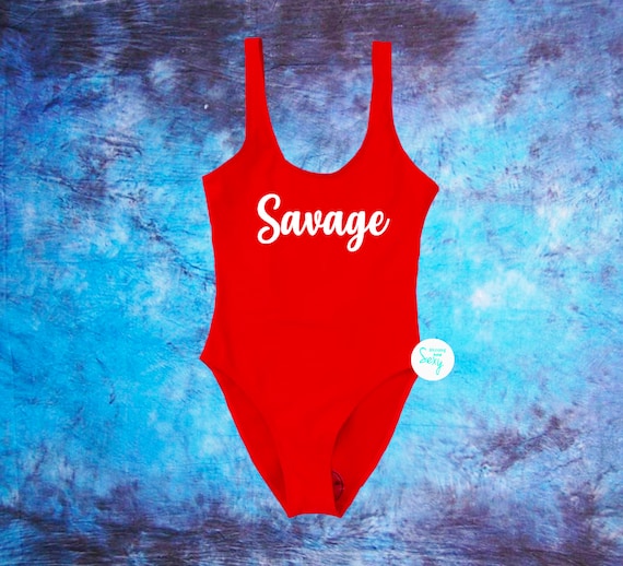 savage one piece bathing suit