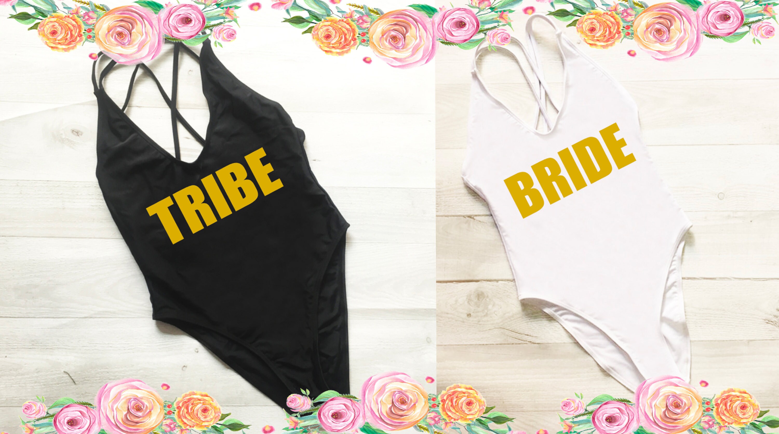 black bride tribe swimsuit