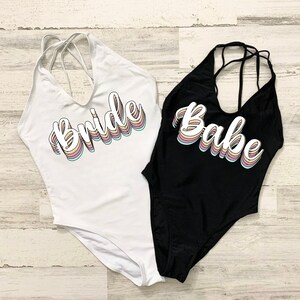 Bride Squad Swimsuit, Bridesmaid Swimsuit, Babe Swimsuit, Bachelorette Swimsuit, Bridal Swimsuit Gifts, One Piece Swimsuit, Bride Swimsuit